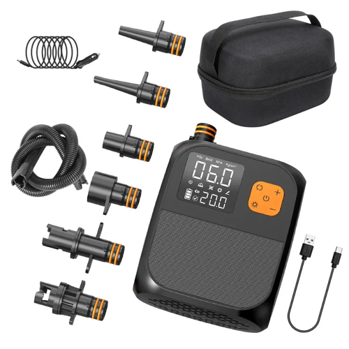 Immagine di Pompa Elettrica per Gonfiaggio SUP 25 PSI con Batteria 8000mAh – Ideale per Tende, Barche, Materassi ad Aria e Sport Acquatici