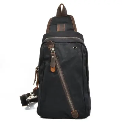 Image de Sac de Poitrine Vintage Homme - Toile Cirée Imperméable