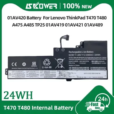 Image de Batterie de Remplacement pour Lenovo ThinkPad T470/T480/T570/T580