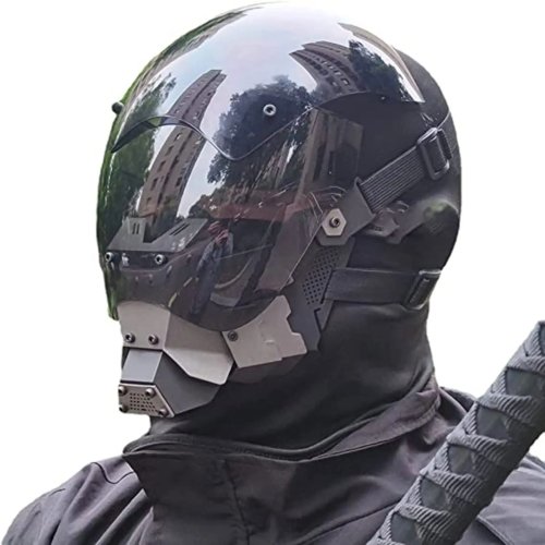 Immagine di Maschera Cyberpunk Techwear per Cosplay e Feste – Stile Futuristico con Design Cool per Halloween, Festival Musica e Eventi Tematici