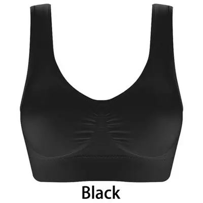 Image de Soutien-Gorge Sport Noir Sans Couture - Confort & Style
