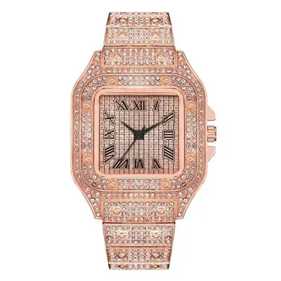 Image de Montre de Luxe en Diamant - Or & Strass - Unisexe 2024