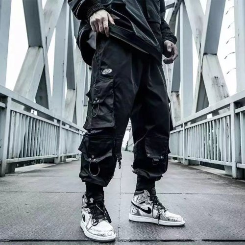 Imagen de Pantalones Cargo para Hombre Estilo Hip Hop y Hippie con Bolsillos, Ropa de Calle Talla Grande A18