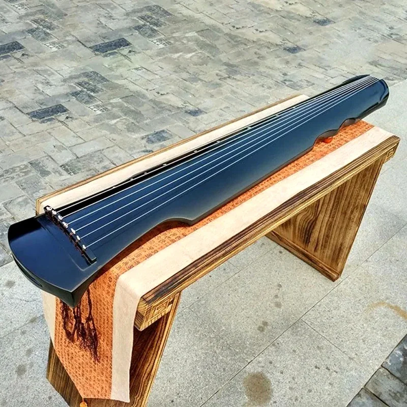 Image of Handcrafted 7-String Guqin Zither – Traditional Chinese Musical Instrument for Beginners with Complete Accessories Set