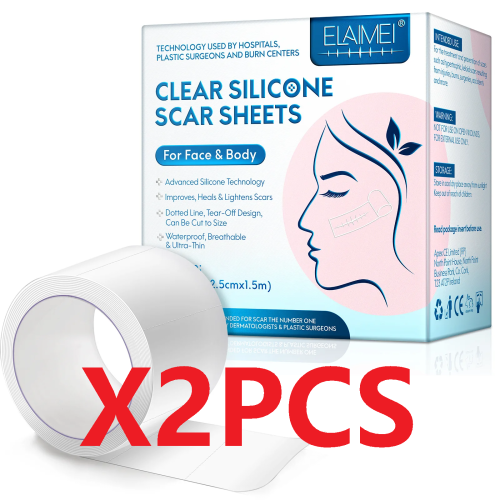 Image of Natural Silicone Scar Healing Sheets – Reusable, Self-Adhesive, Invisible Scar Treatment for Skin Repair & Care