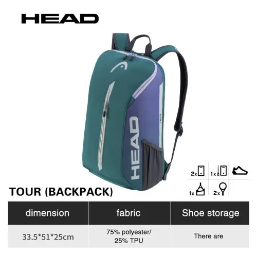 Image de Sac de Tennis 25L - Grand Capacité, Idéal pour Raquettes et Sport
