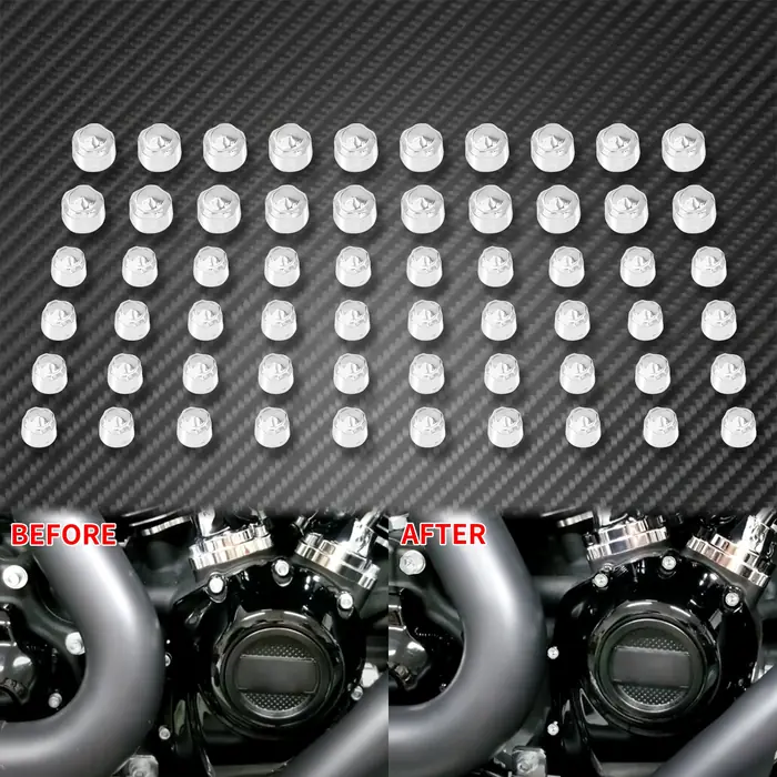Image de Kit 60 Boulons Moteur Moto pour Harley - Protection Anti-Poussière