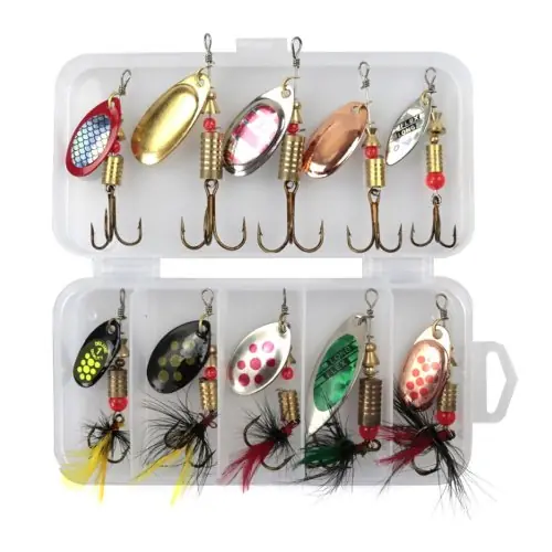 Image de Spinnerbait Métal 2-8g - Lot de 10 Appâts Pêche Brochet