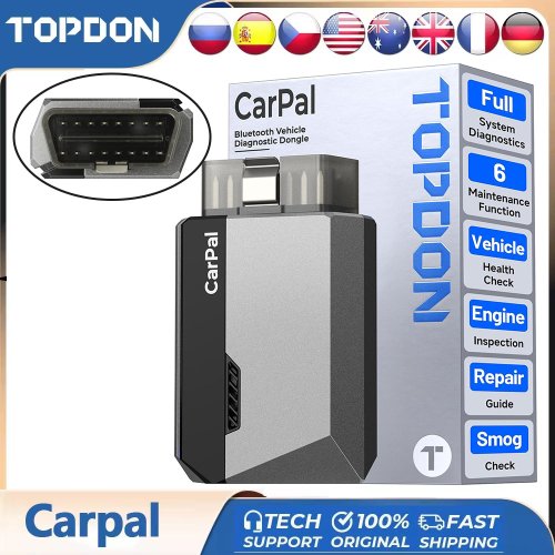 Afbeelding van Topdon CarPaal OBD2 Scanner – Volledige Auto Diagnose & Batterijtest