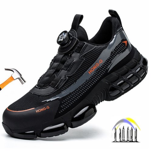 Immagine di Scarpe da Lavoro Antinfortunistiche Uomo con Punta in Acciaio e Protezione Antiforatura - Modello Sportivo e Resistente per Ambienti Industriali