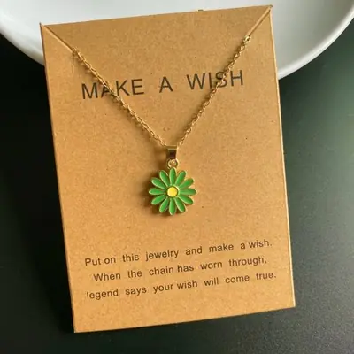 Image de Collier Fleur Doré - Style Coréen Mignon
