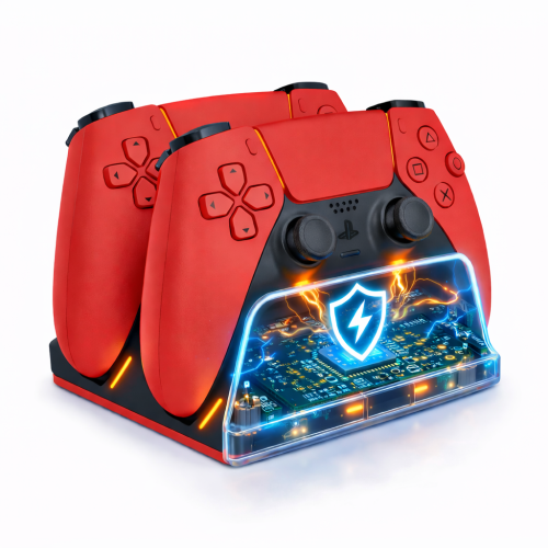 Imagen de Base de carga rápida para controladores PS5, estación de carga de mando inalámbrico Dual, accesorios de soporte de carga para PlayStation 5