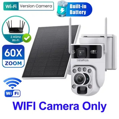 Image de Caméra de Sécurité Solaire 6K avec Zoom 60x et Suivi Automatique