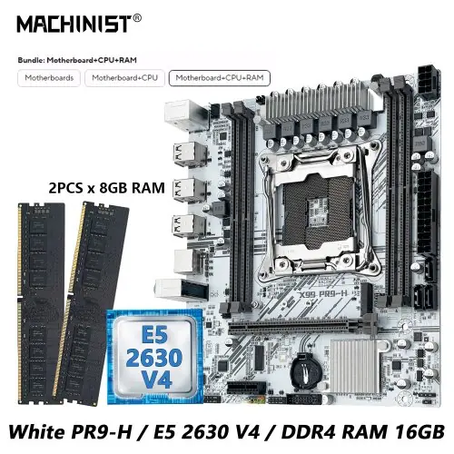 Image de Carte mère X99 PR9 H pour Xeon E5-2630 v4, DDR4 16GB, NVMe M.2