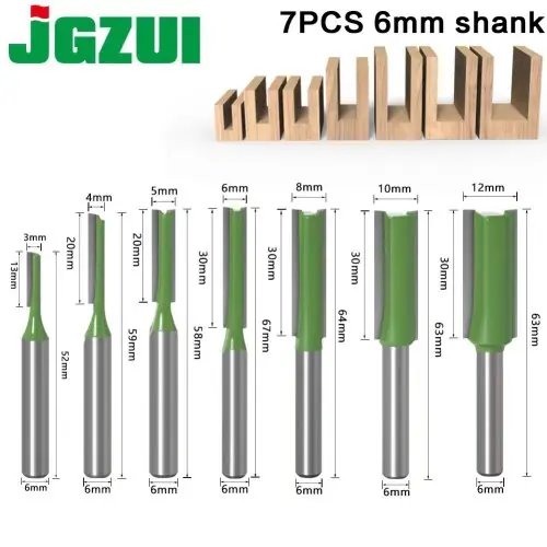 Image de Ensemble de 7 Fraises Carbure pour Bois - Précision & Durabilité