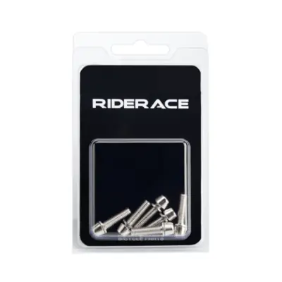 Image de Vis de Guidon Vélo M5 18mm - Ensemble de 6 Pièces Plaqué Titane