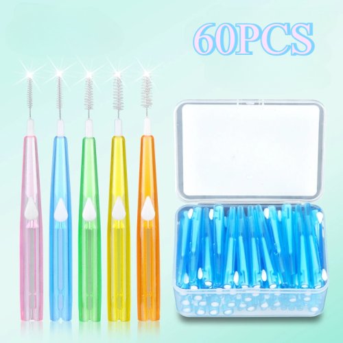 Afbeelding van 60 stks/doos Tandenstoker Tandheelkundige Rager 0.6-1.5Mm Reiniging Tussen Tanden Mondverzorging Orthodontische I Vorm Tand Floss