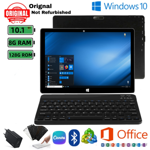 Image de Tablette PC 10.1'' Windows 10 - 8GB RAM, 128GB ROM, Full HD