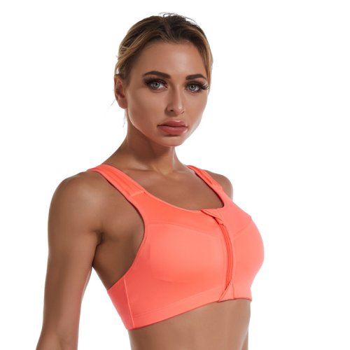 Bild von Sport Bhs Heißer Frauen Zipper Push Up Weste Unterwäsche Stoßfest Atmungs Gym Fitness Sportlich Läuft Yoga Plus Größe Sport Tops
