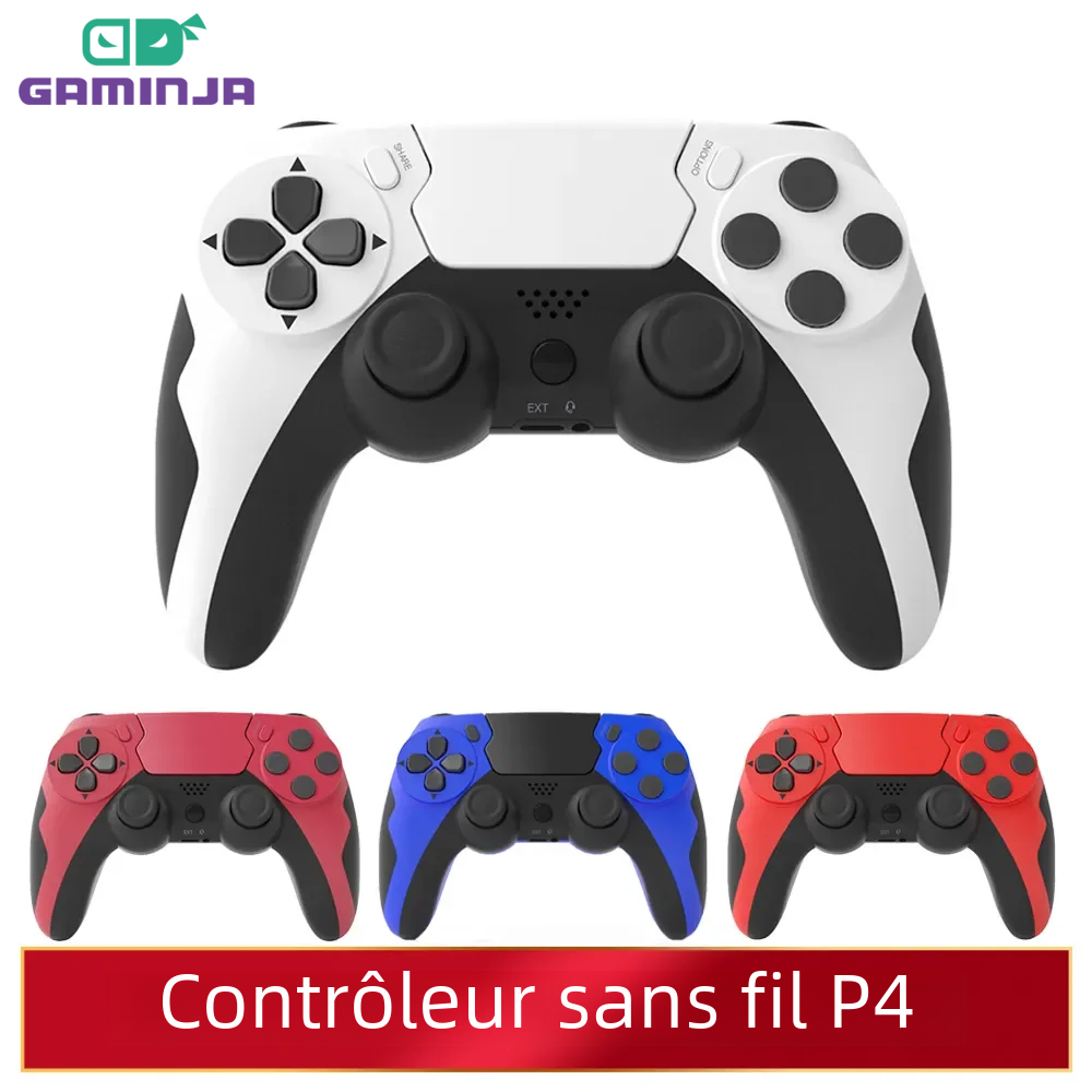 Bild von GAMINJA Wireless Controller Bluetooth Gamepad Doppel Vibration 6 Achsen Joypad Touchpad Mikrofon Kopfhörer Port Für PS4 PS3 PC