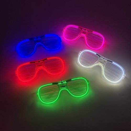 Image of Heart-Shaped LED Glow Glasses with 5 Color Modes – Fun Neon Party Lights for Kids and Adults