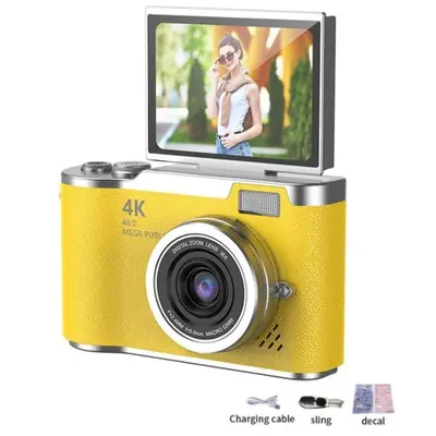 Caméra Numérique 4K 48MP avec Écran Rabattable et Zoom 8x