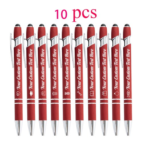 Afbeelding van 10-100 Aangepaste Balpen met Stylus Tip Print Naam Logo Metalen Pen voor Zakelijk Afstuderen Verjaardag Jubileum Cadeau Pen