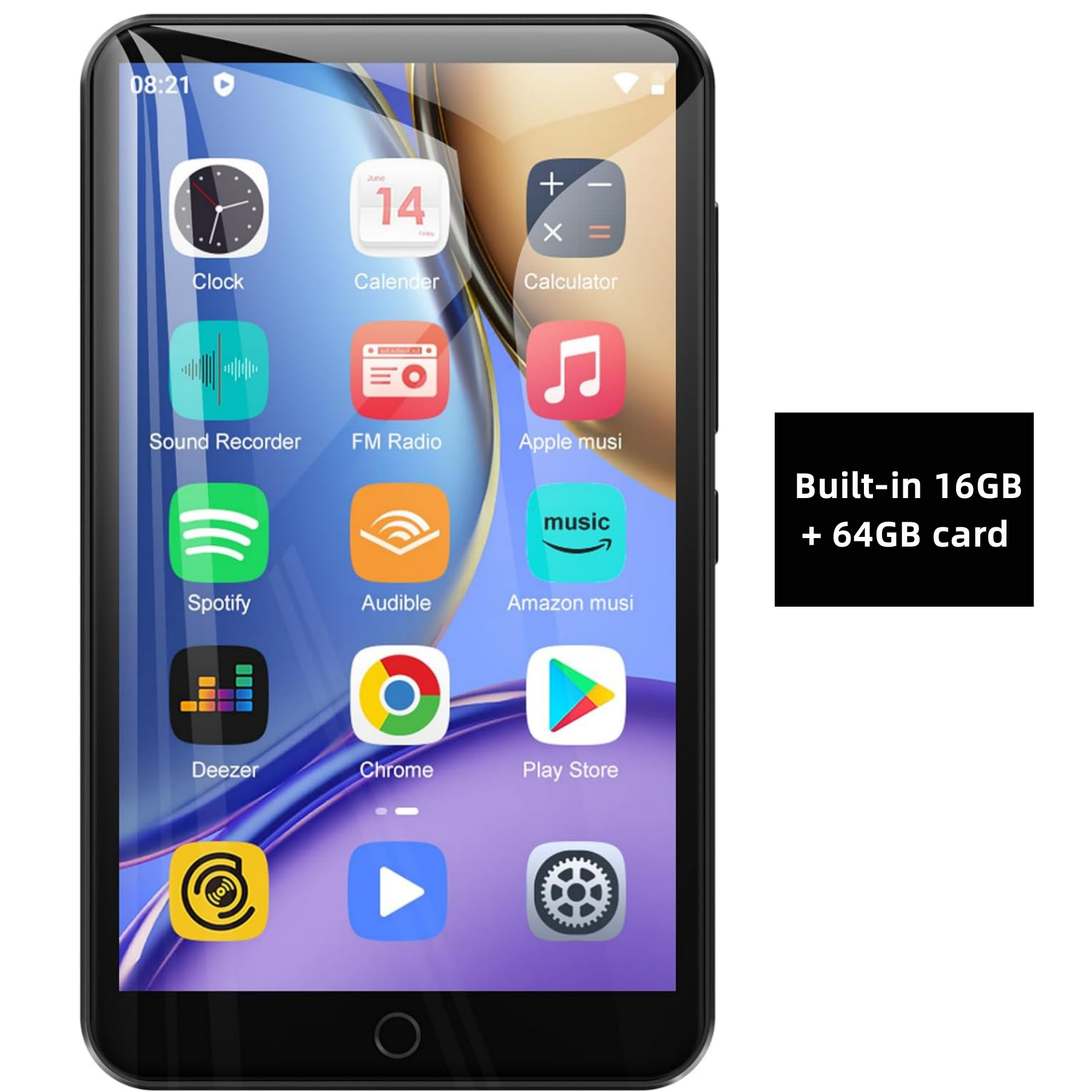 Image de Lecteur MP3 16 Go avec Écran 4" et Bluetooth
