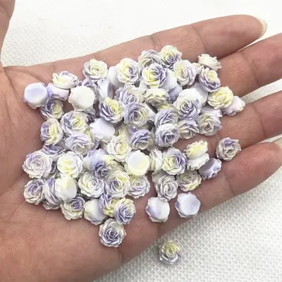 Image de Paillettes Fleurs Rose 3D pour Nail Art & Bijoux