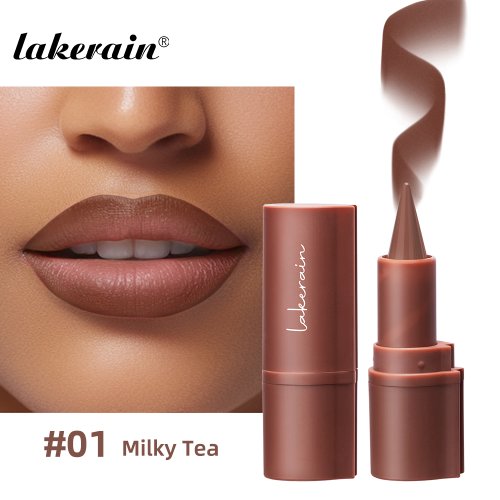 Afbeelding van Lakerain Lip Liner Matte Zwart Bruin Fluweelachtige Lipstick Waterbestendig Niet-Kleverig Contouring Tint Lipliner Crayon Lip Make-up