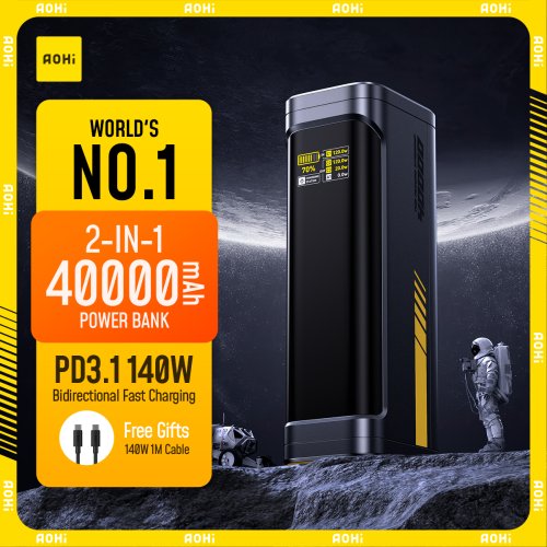 Image de PowerBank 40000mAh 140W - Charge Rapide pour Ordinateur Portable & iPhone