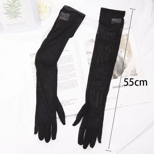 Image de Gants Dentelle Transparente Longs pour Femme
