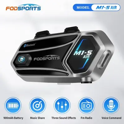 Image de Casque Moto Bluetooth avec Interphone et Radio FM