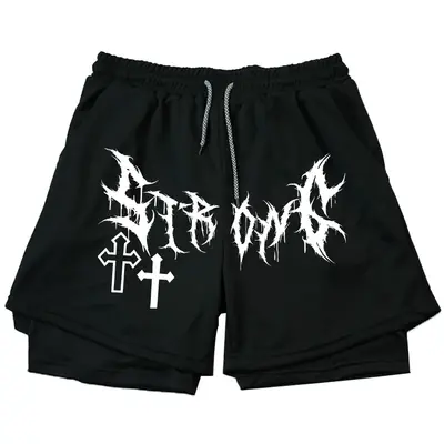 Image de Short Jogging Gothique Homme - 2 en 1 Séchage Rapide
