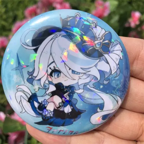 Image de Badge Cosplay Neuvillette Lyney Furina - Accessoire Anime en Métal