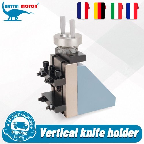 Image of Premium Vertical Knife Holder with Adjustable Slide Mechanism for CD210 Milling Attachment and Mini Lathe Tools