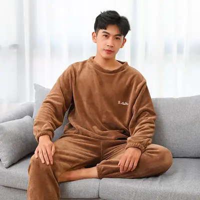 Image de Pyjama Homme Hiver - Molleton Corail Chauffant