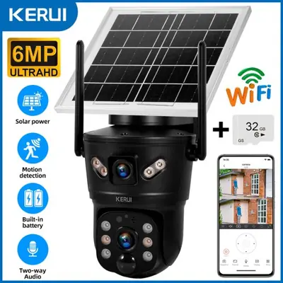 Image de Caméra de Sécurité Solaire 4G avec Double Lentille