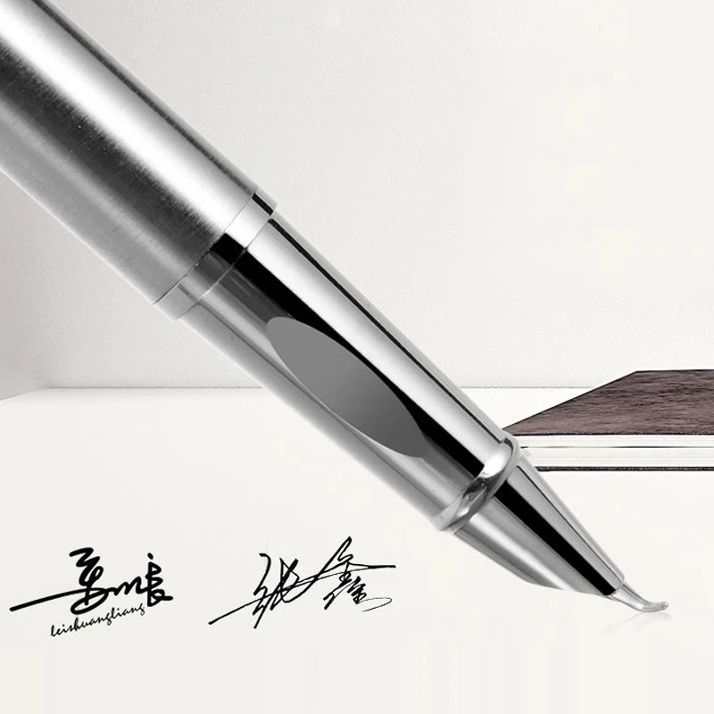 Bild von Luxus Metall Kugelschreiber – Eleganter Stift mit gebogener Spitze
