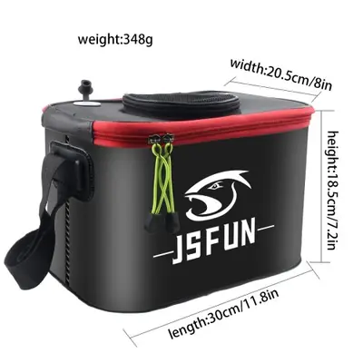Image de Seau de Pêche Pliable avec Réservoir d'Eau Portable