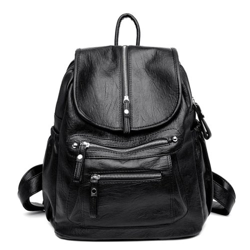 Afbeelding van Vrouwen Hoge Kwaliteit Lederen Rugzakken Vintage Vrouwelijke Schoudertas Sac a Dos Reizen Dames Bagpack Mochilas Schooltassen Voor Meisjes