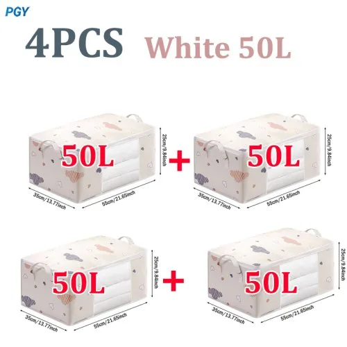 4PCS White 50L