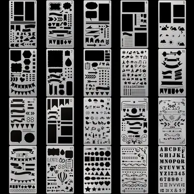 Image de Pochoirs Géométriques 30 Pièces - Créativité & Apprentissage