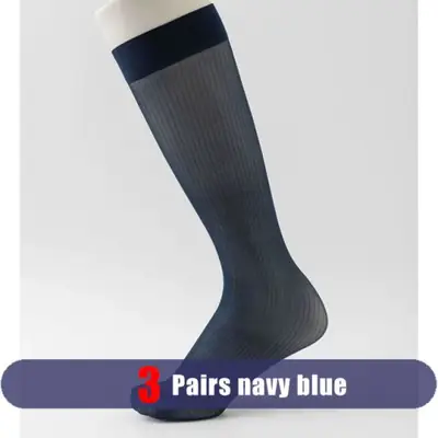 Image de Chaussettes Homme Élégantes en Soie - Respirantes & Confortables