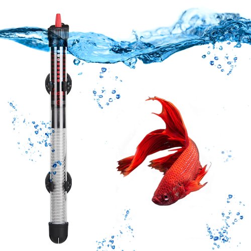 Image of Adjustable Submersible Aquarium Heater Rod with Thermostat – 25W to 300W, 110V/220V Compatible for Fish Tank Water Heating