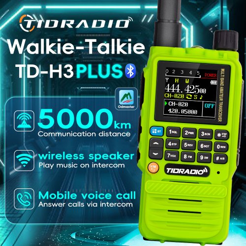Zdjęcie TIDRADIO H3 Plus Globalny Repeater Walkie Talkie Bluetooth Odbiornik Powietrzny Daleki Zasięg Radio Turystyka Standby Jazda na Rowerze Zespół