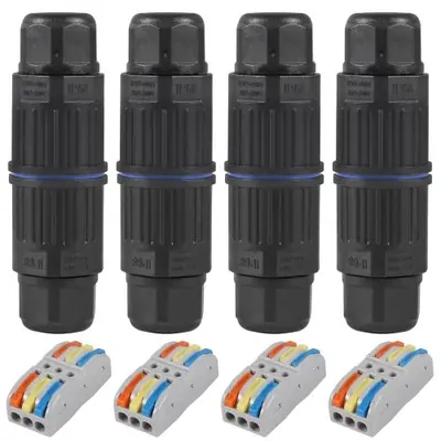 Image de Connecteur Câble Électrique IP68 - 3 Voies - Étanche & Robuste