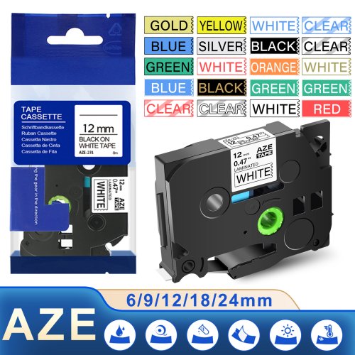 Afbeelding van Compatibele TZ Tape voor Brother P-Touch Labelmaker