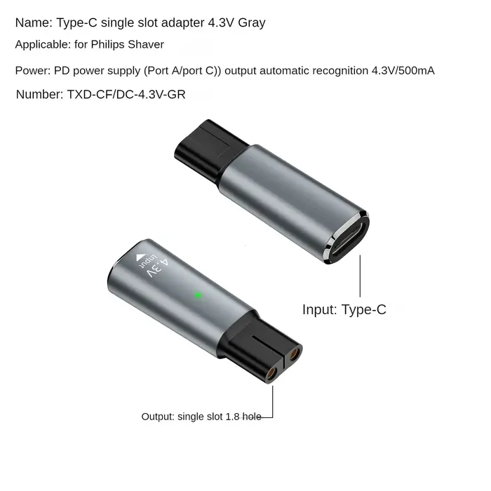Image de Chargeur USB-C pour Rasoir Philips OneBlade