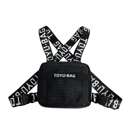 Immagine di Borsa Tattica da Petto Regolabile in Stile Streetwear Hip Hop – Marsupio con Doppia Cinghia per Uomo e Donna, Ideale per Sport All'Aperto e Attività Outdoor
